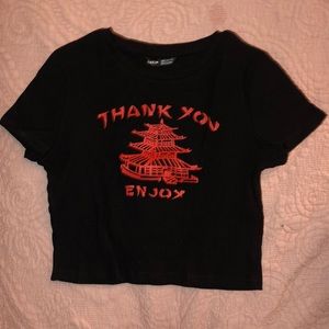 Letter and Tower Print Top